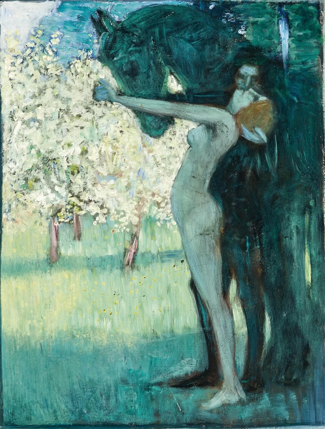 Cavaliere e dama o Lancillotto e Ginevra - bozzetto